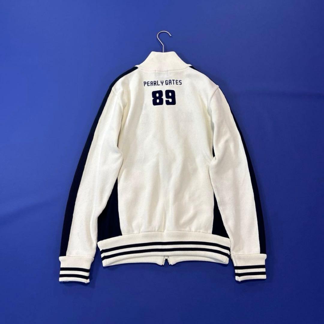 パーリーゲイツ　ドライバーズニットジャケット　ブルゾン　ホワイト　4/M