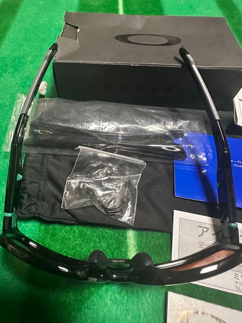 Oakley サングラス ブラックフレーム プリズム偏光レンズ ゴルフ