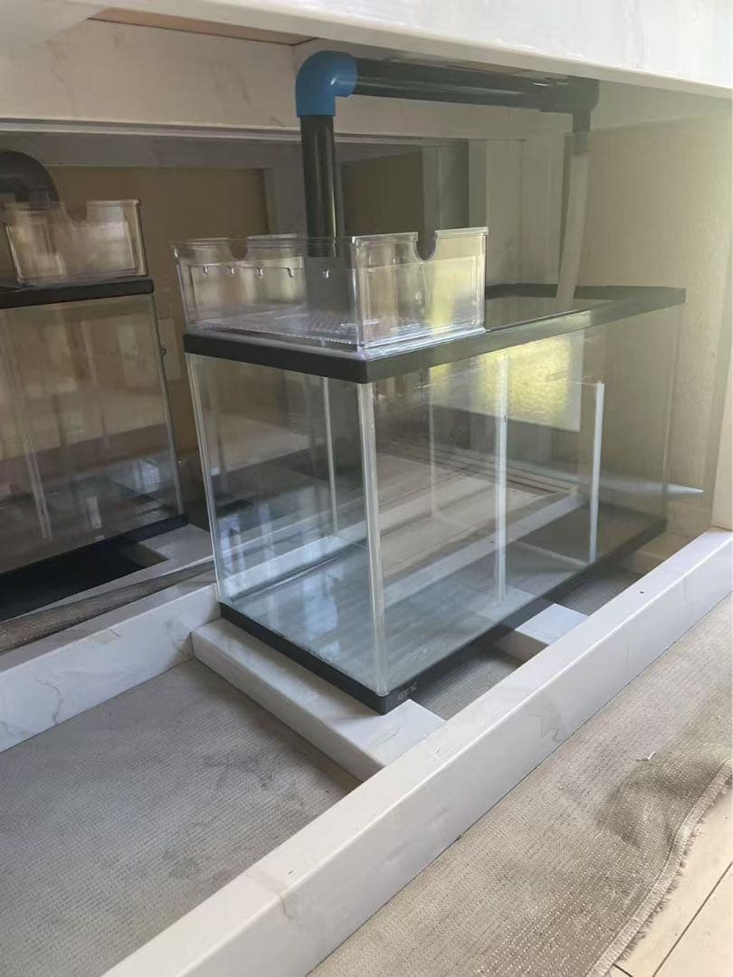 値下げしました‼️⇒ 125-60-45 オーバーフローガラス水槽 と台のセット