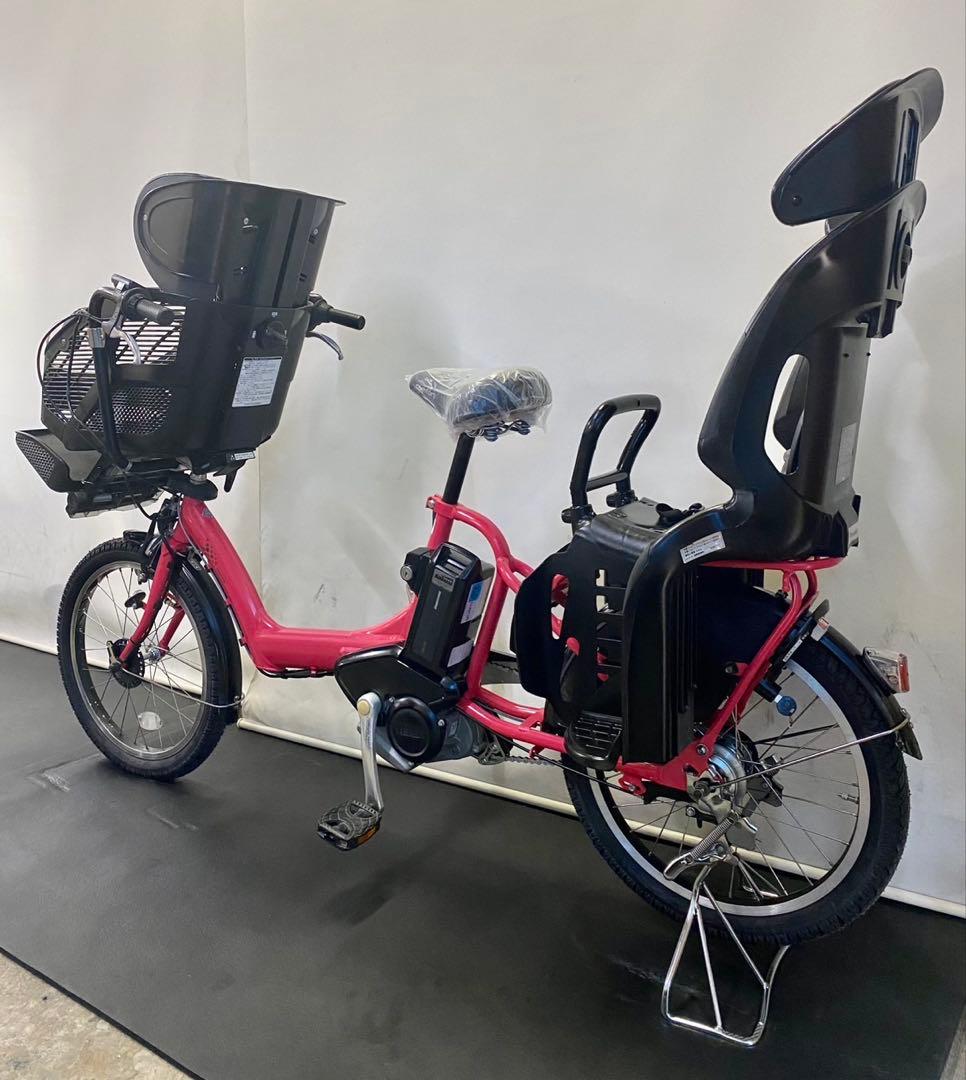 1年保証 ブリヂストン　20インチ　子供乗せ　3人乗り　桃色　電動アシスト自転車