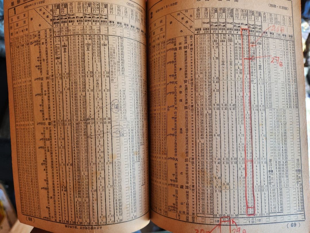 満州鉄道　時刻表