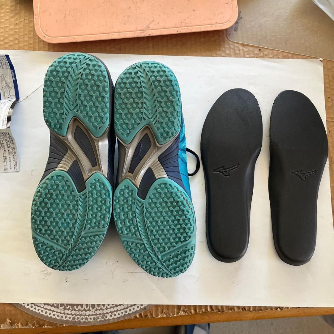 Mizunoウエーブエクシード4OC 26.5cm青ほぼ未使用！テニスシューズ