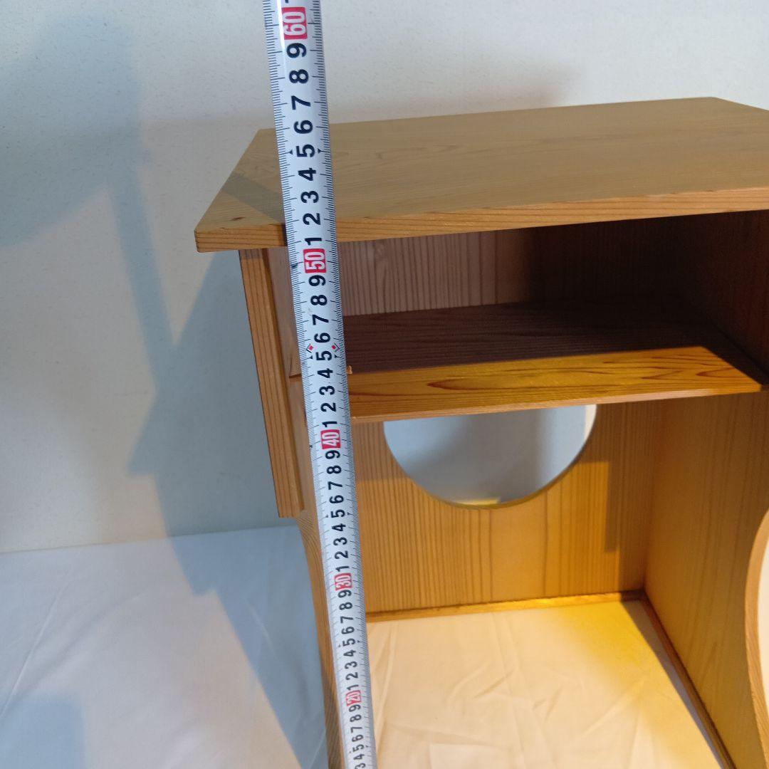 茶道具　抱清棚　杉木地　紙箱