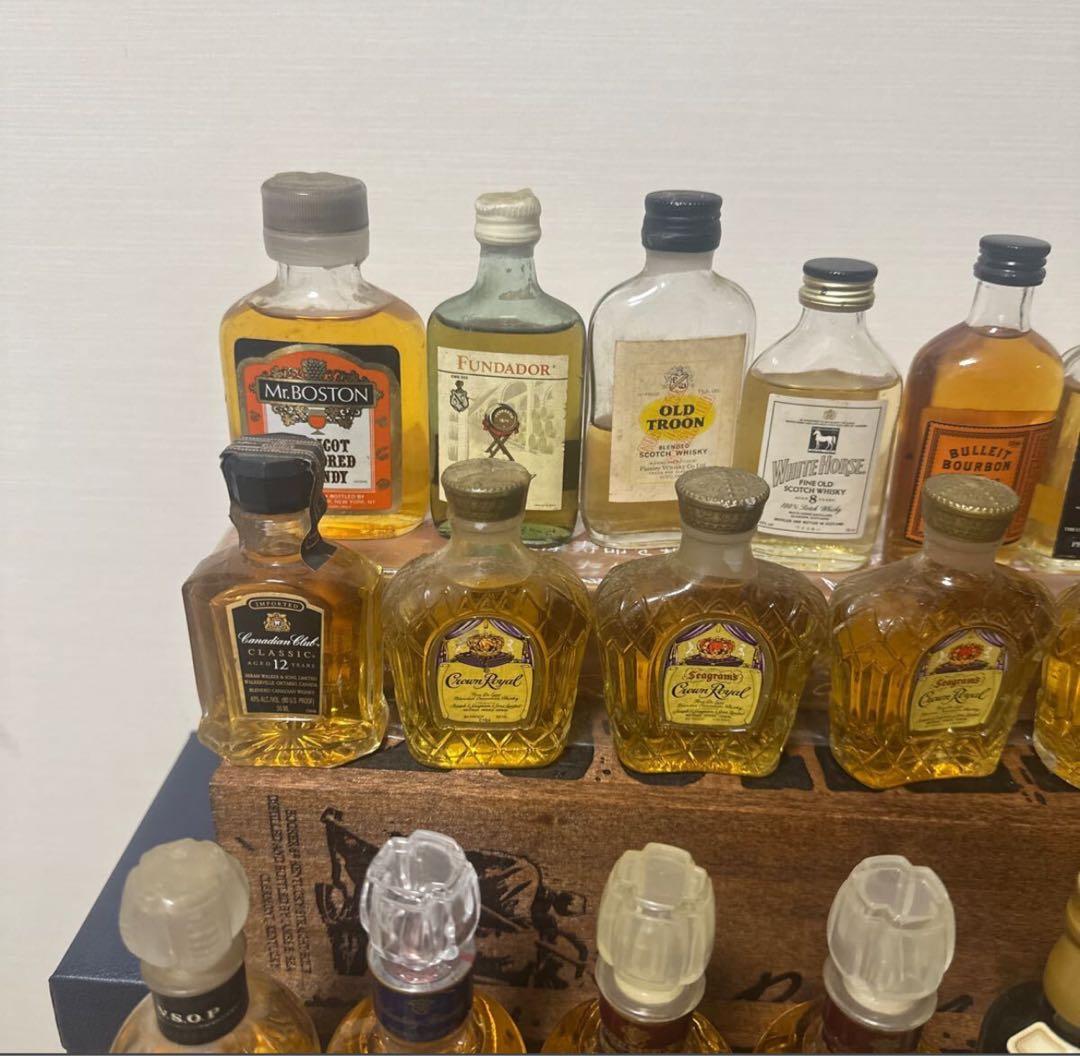 山崎12年竹鶴ウイスキー リキュール ブランデー ミニチュアボトル 28本セット