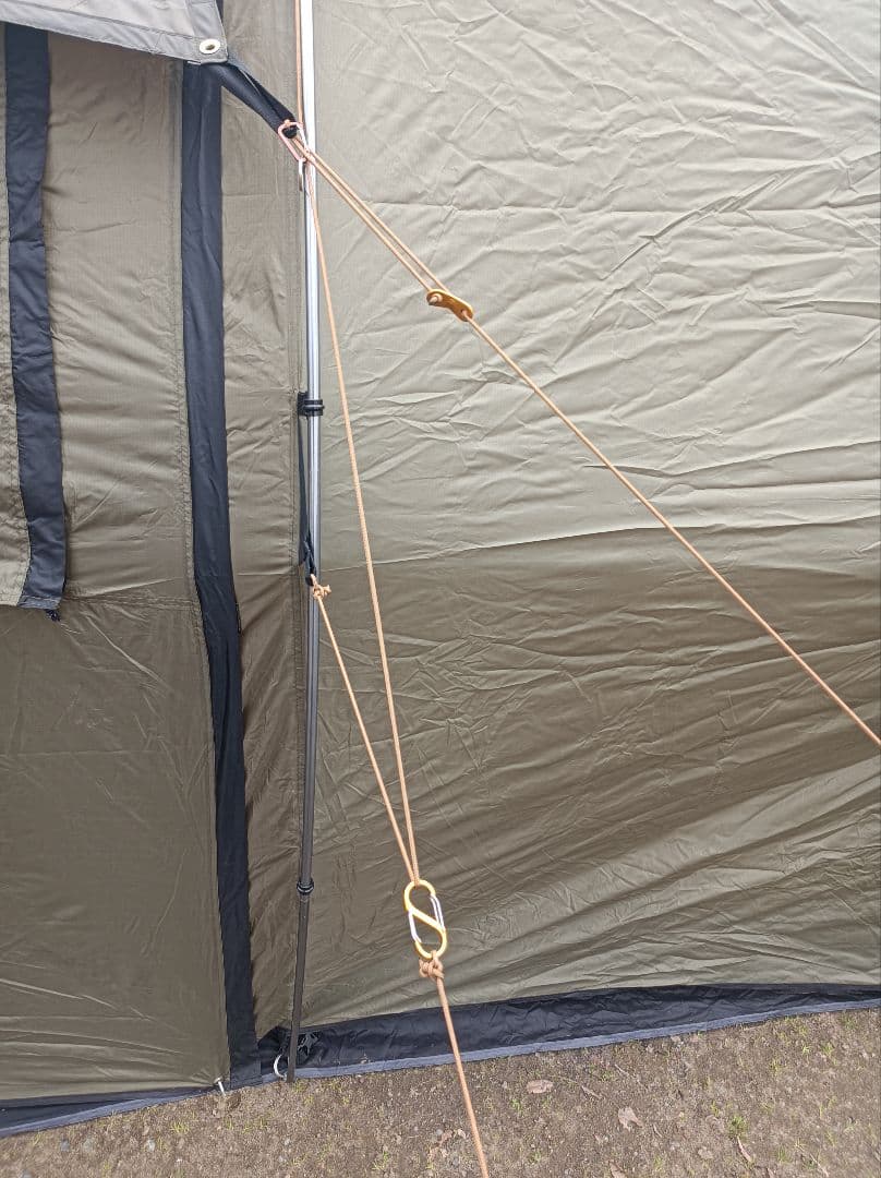 TOMOUNTオリーブグリーン ドーム型4人用テント タープ(バンドック)付き