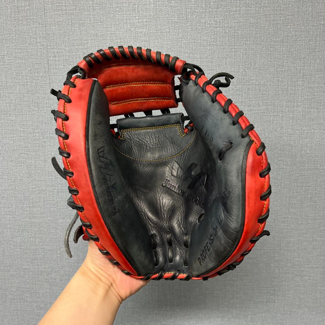 1077 ハタケヤマ 型抜群 即戦力 軟式 少年 キャッチャーミット