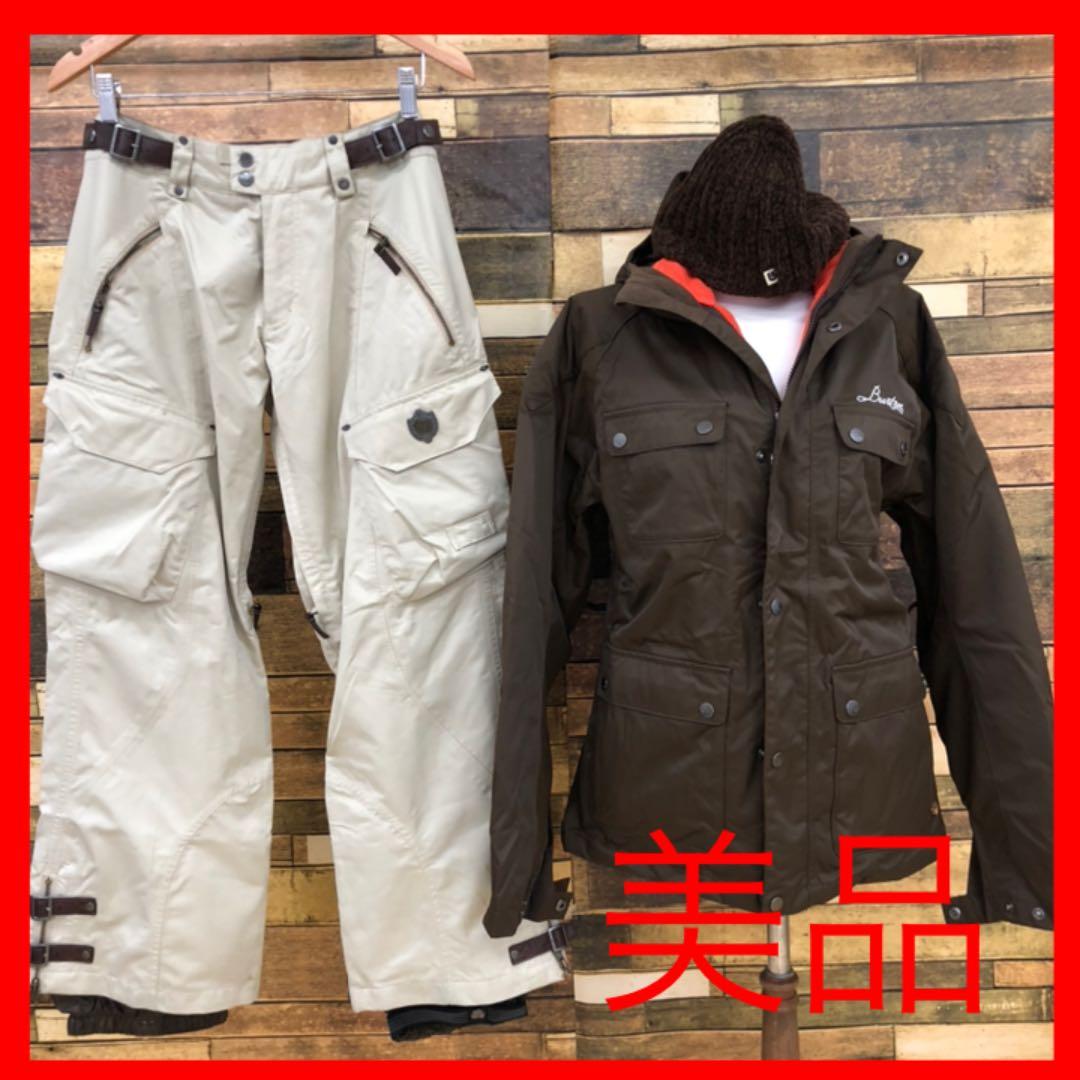 burton バートン スノボウェア セットアップ 帽子付き 2回着たのみ
