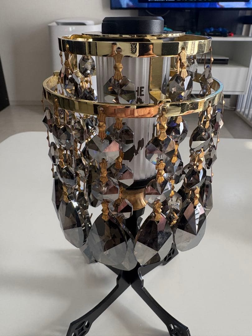 802PRODUCTS クリスタルシャンデリアシェード ブラックゴールド