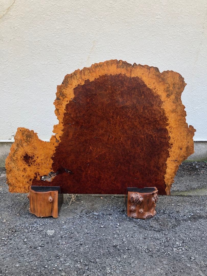 花梨 瘤 玉杢 縮杢 一枚板 衝立 つい立 オブジェ 仕切り 飾り物 葡萄杢