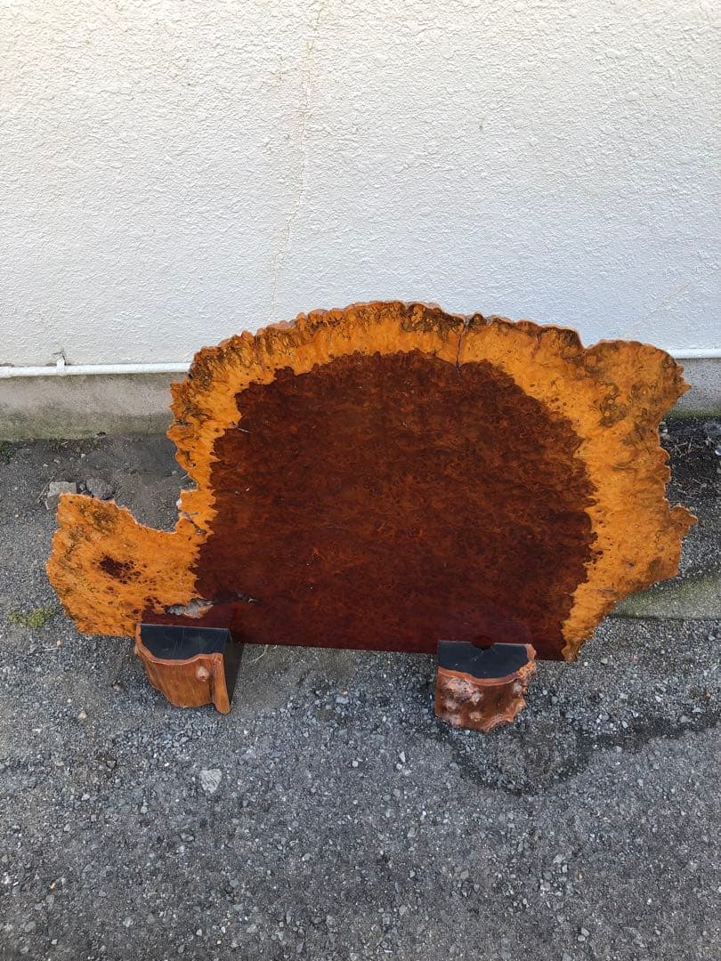 花梨 瘤 玉杢 縮杢 一枚板 衝立 つい立 オブジェ 仕切り 飾り物 葡萄杢