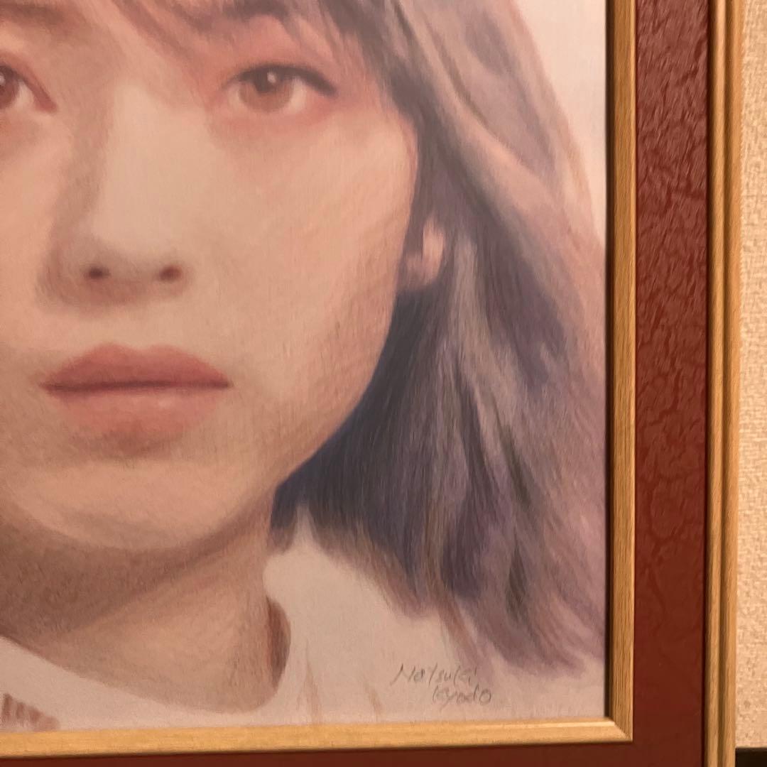 資生堂　マジョリカマジョルカ　額装品　額縁寸法32cm×29cm×1.5㎝色鉛筆