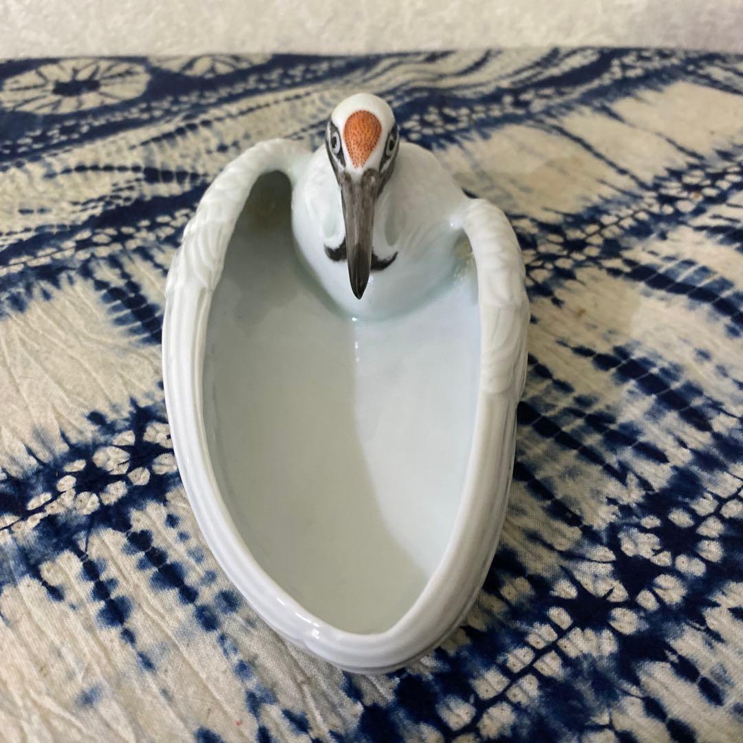 真葛香山　鶴　小物入れ