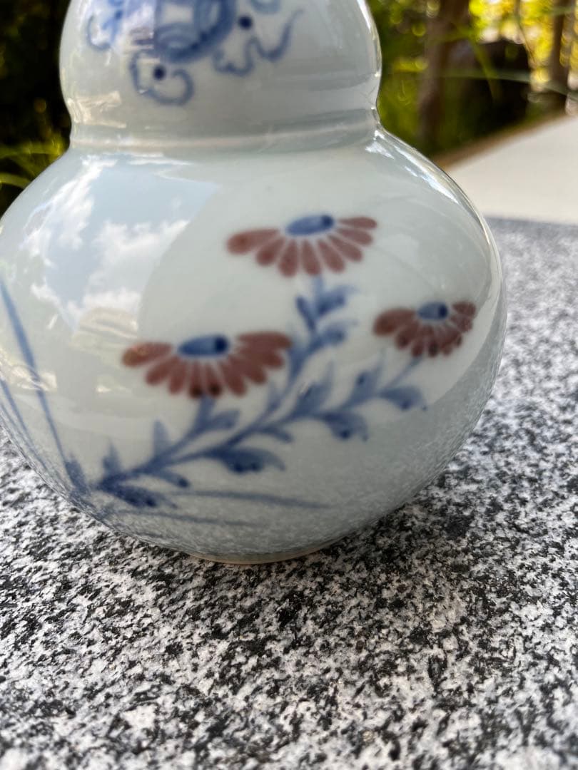 韓国の人間国宝　安藤五作　花瓶　木製台座付　焚川窯　アンティーク　共箱付