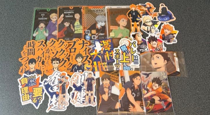 ハイキュー 烏野 日向 影山 月島 西谷 クリアファイル 缶バッジ ステッカー