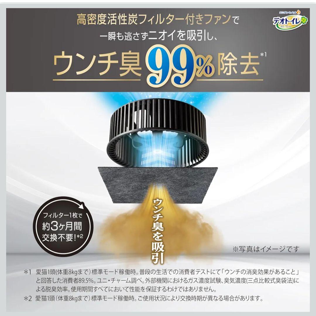 デオトイレ脱臭ファン+ 本体セット ホワイトグレー