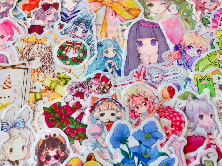 可愛いい❤️❤️人物マステフレークシール( ⸝⸝•ᴗ•⸝⸝ )169