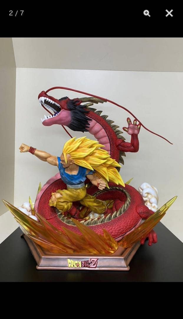 ドラゴンボール ガレージキット　スーパーサイヤ人3 龍拳リペイント品GT 完成品