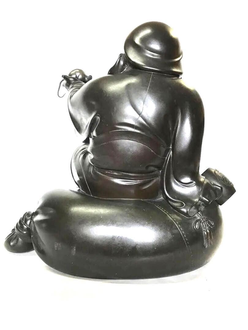 銅製：大黒天座像