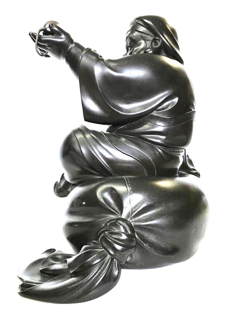 銅製：大黒天座像