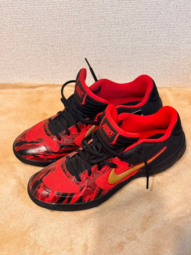 NIKE カスタムオーダー スパイク レッド×ブラック／新品未使用（箱なし）
