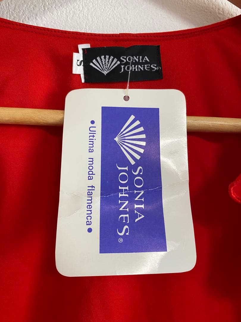 ⭐️ソニアジョーンズ⭐️ タグ付新品 長袖ボレロ フラメンコ フリル 赤