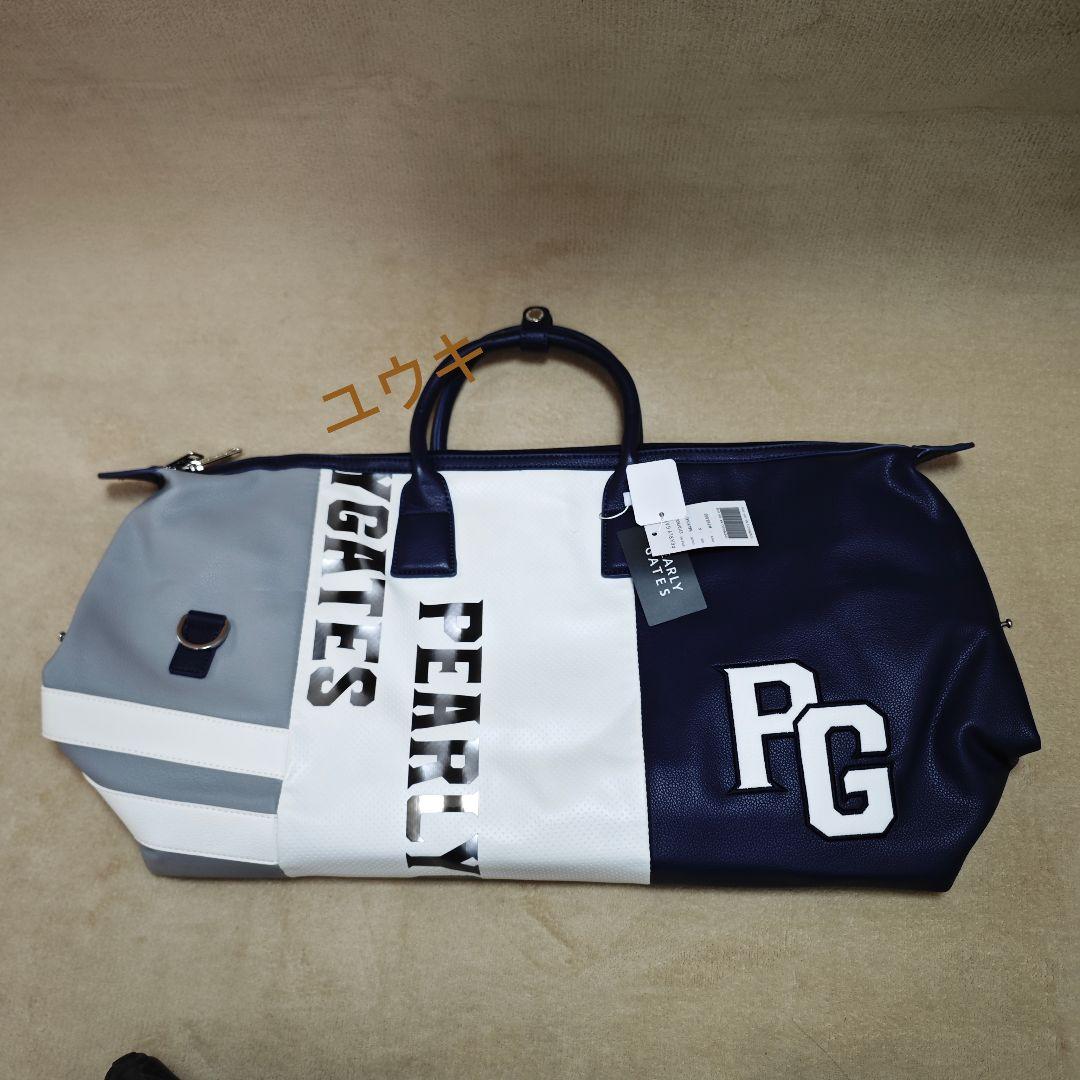 PEARLY GATES ボストンバッグ ネイビー・ホワイト