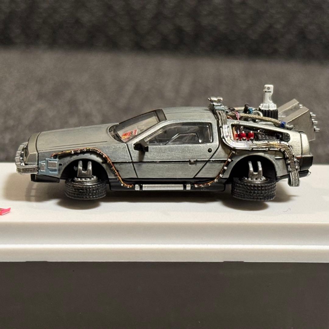 デロリアン ホバー&レール カスタム品 1/64 MJ　バックトゥザフューチャー
