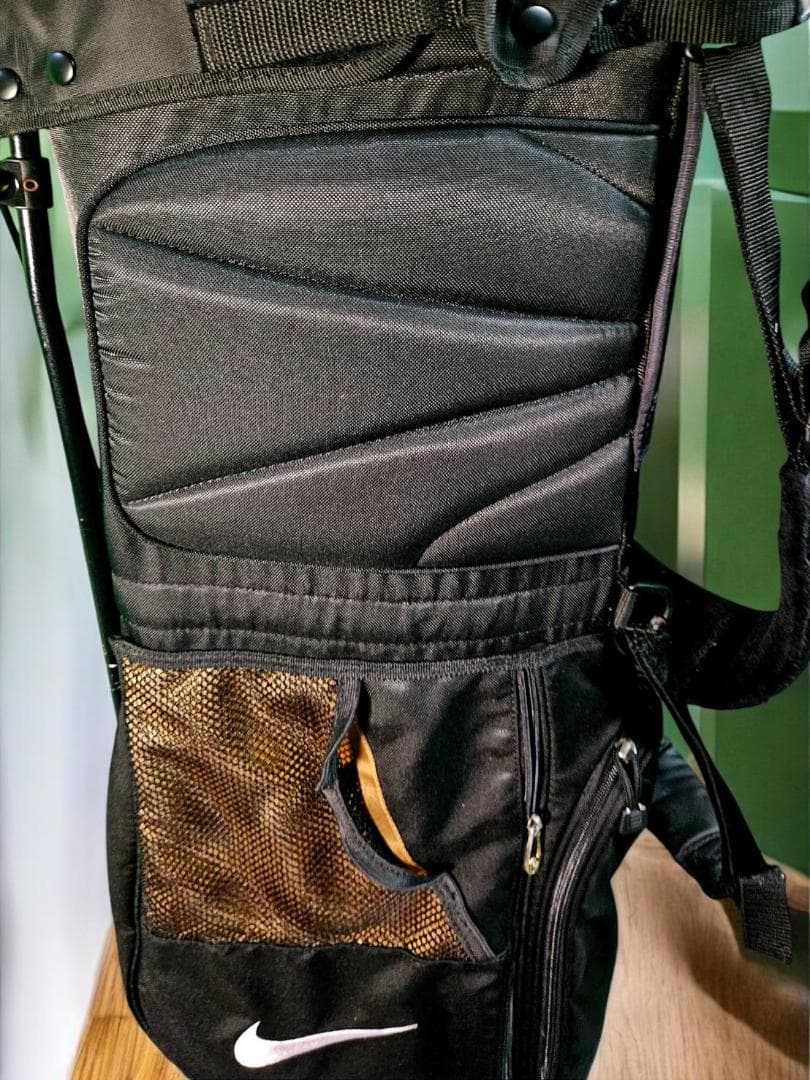 送料無料/美品　NIKE GOLF高級軽量タイプ スタンド式キャディ BKｘBR