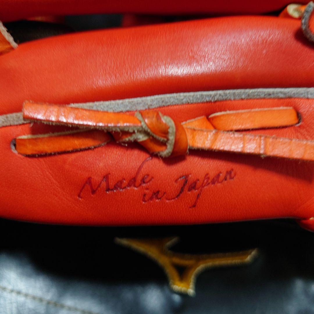※ひー ミズノプロ硬式グローブ内野手用オレンジ日本製ジャイアンツ坂本モデル