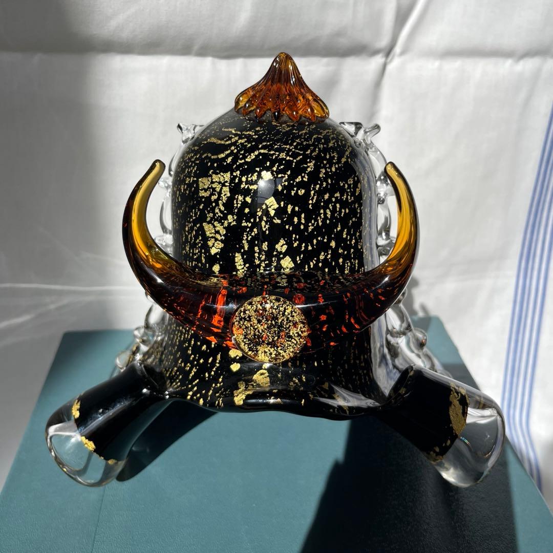 マルティグラス Multi Glass 兜飾り 金彩 五月飾り 端午の節句 置物