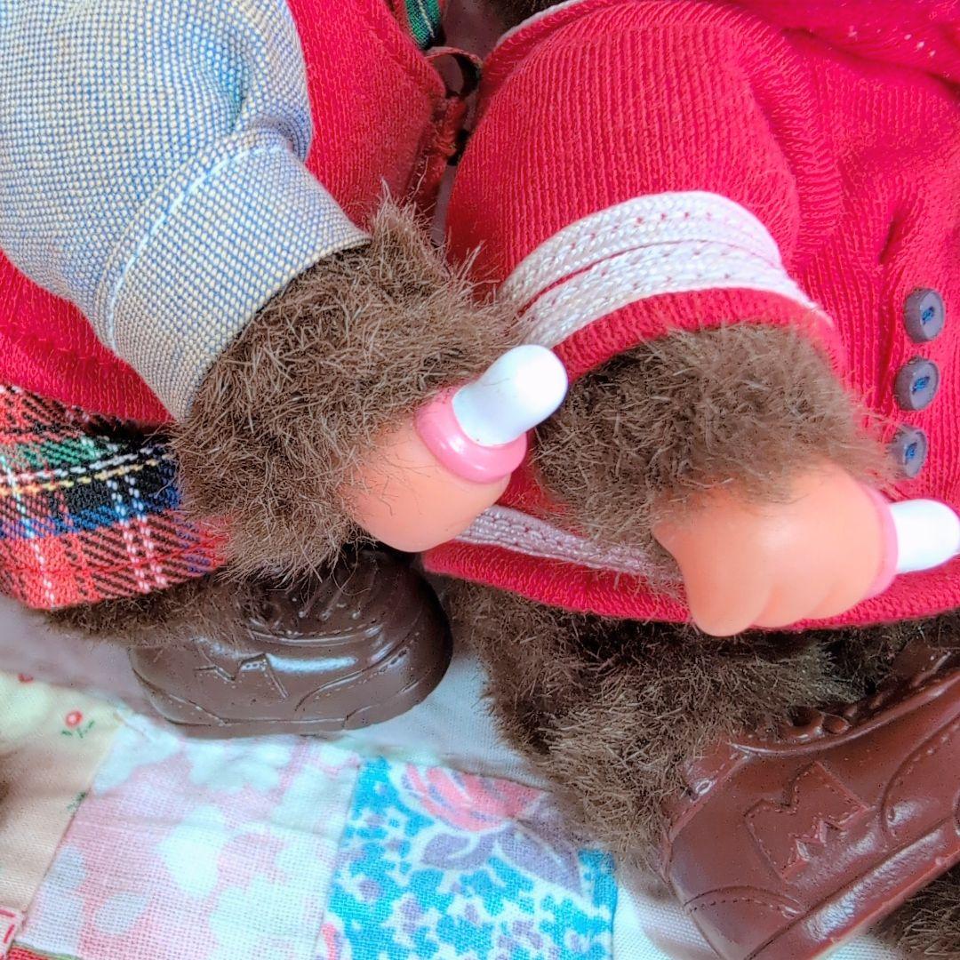 モンチッチ/sekiguchi/ぬいぐるみペア/セーラー服/赤/昭和レトロ