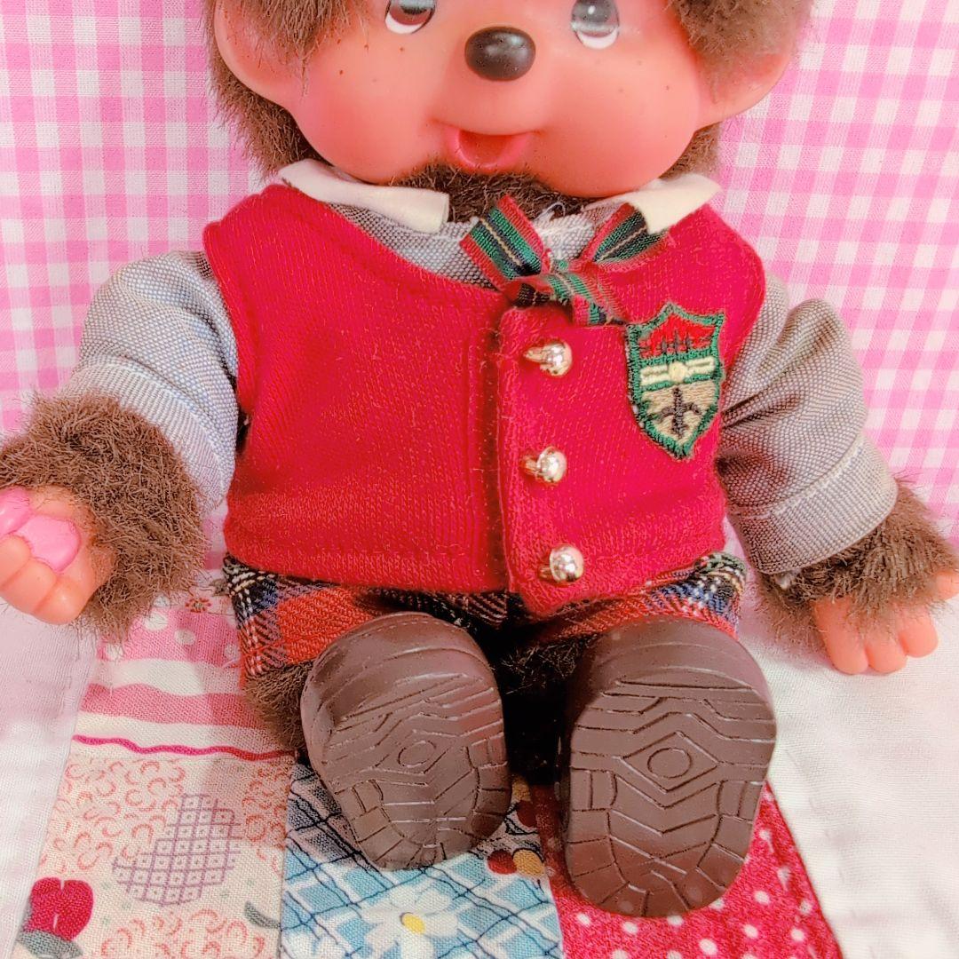 モンチッチ/sekiguchi/ぬいぐるみペア/セーラー服/赤/昭和レトロ