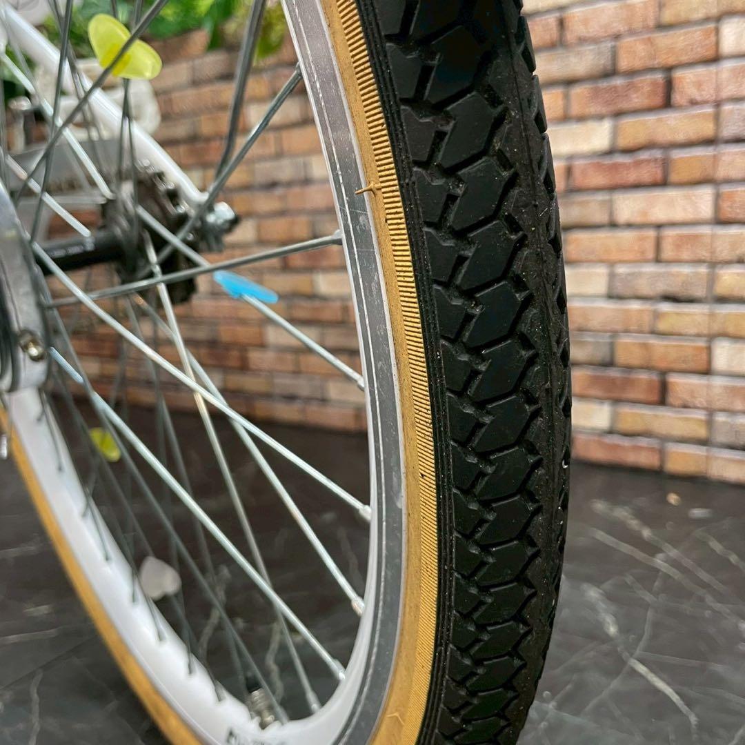 【72】子供用自転車 子供車 SPICEUP ホワイト 22インチ シングル