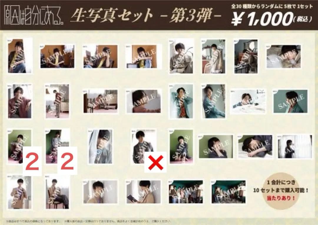 原因は自分にある。　生写真まとめ売り①