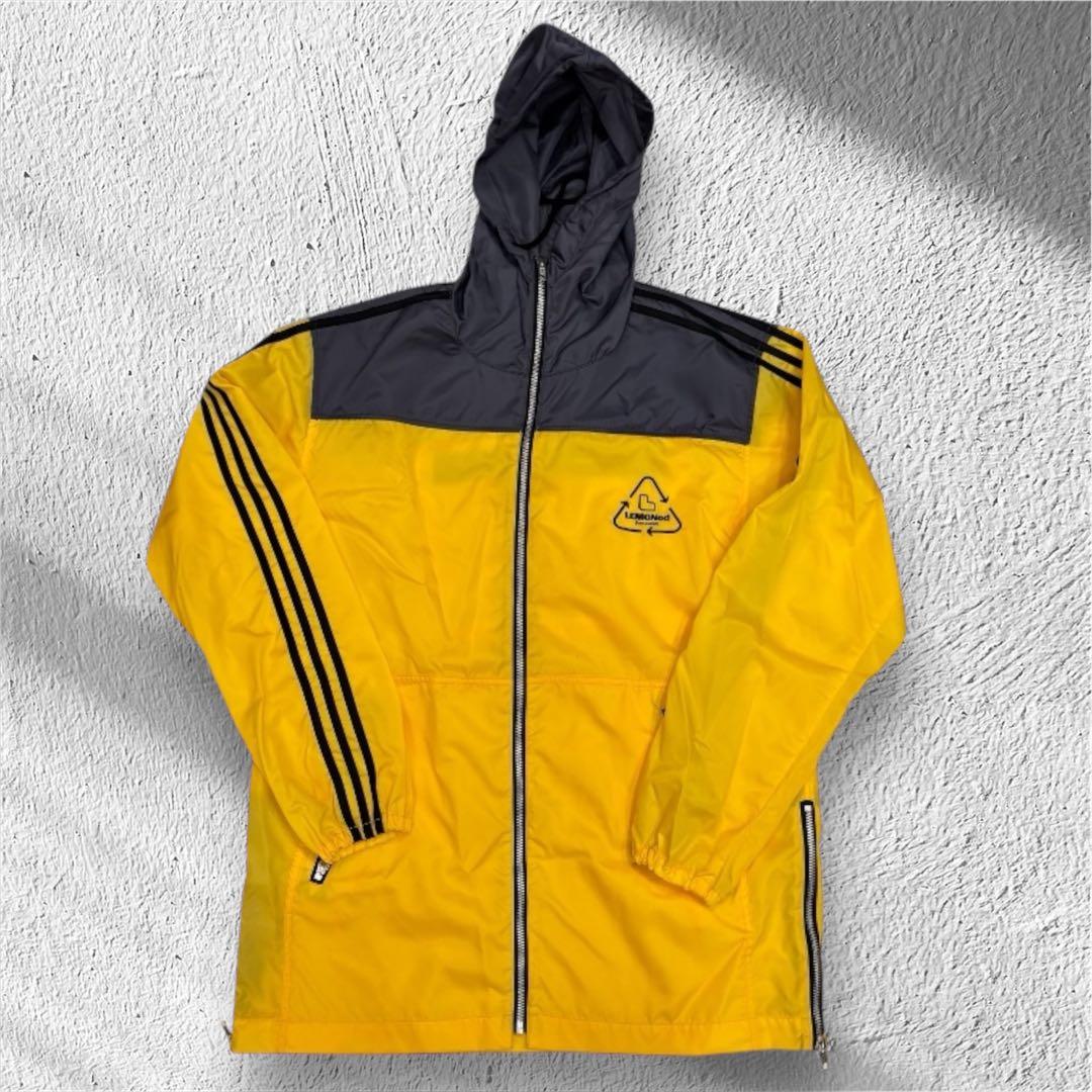 LEMONed hide ラインパーカー イエロー 3 ナイロン フード付希少