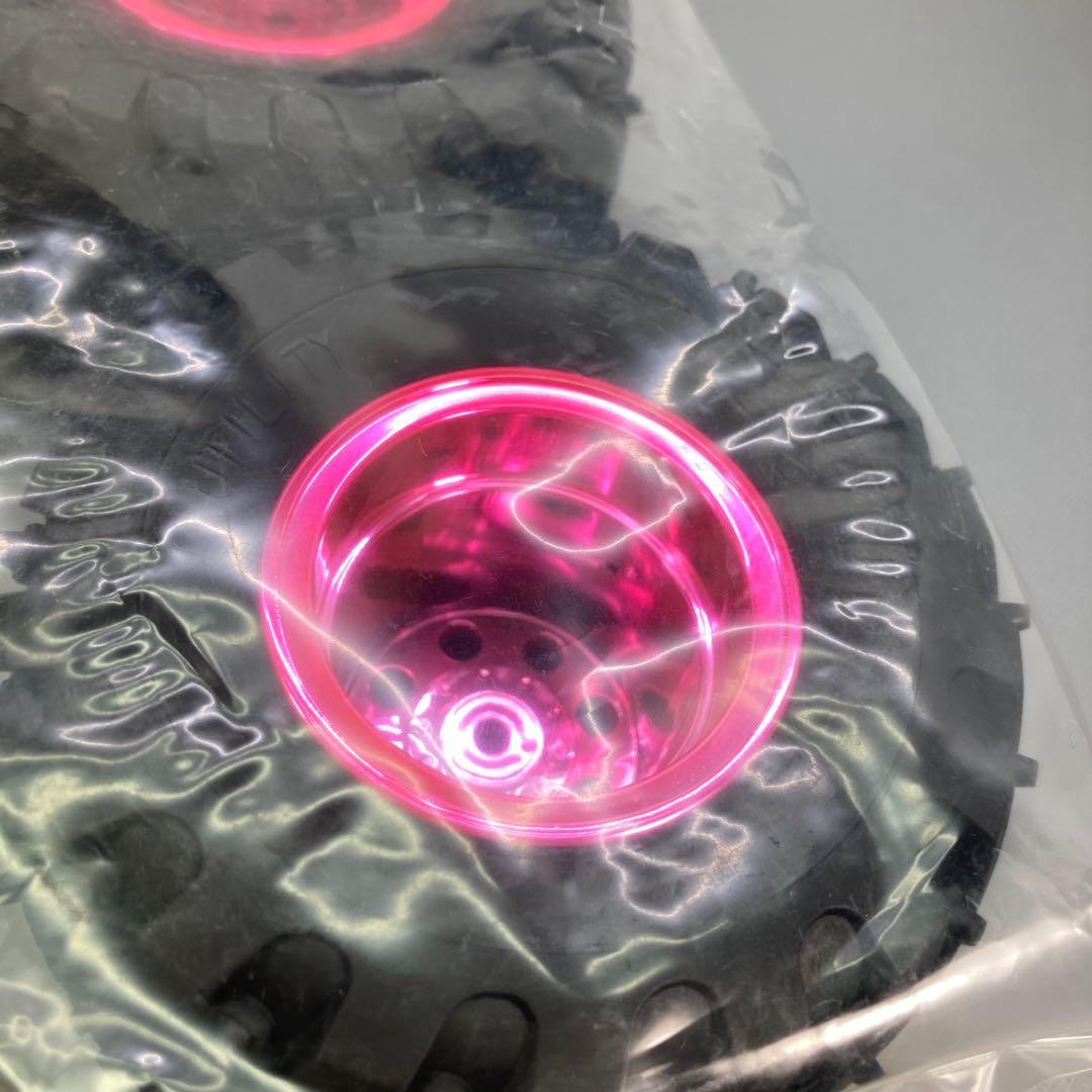 限定 ピンク メッキ ホイール TAMIYA タミヤ 電動 RC トラックタイヤ