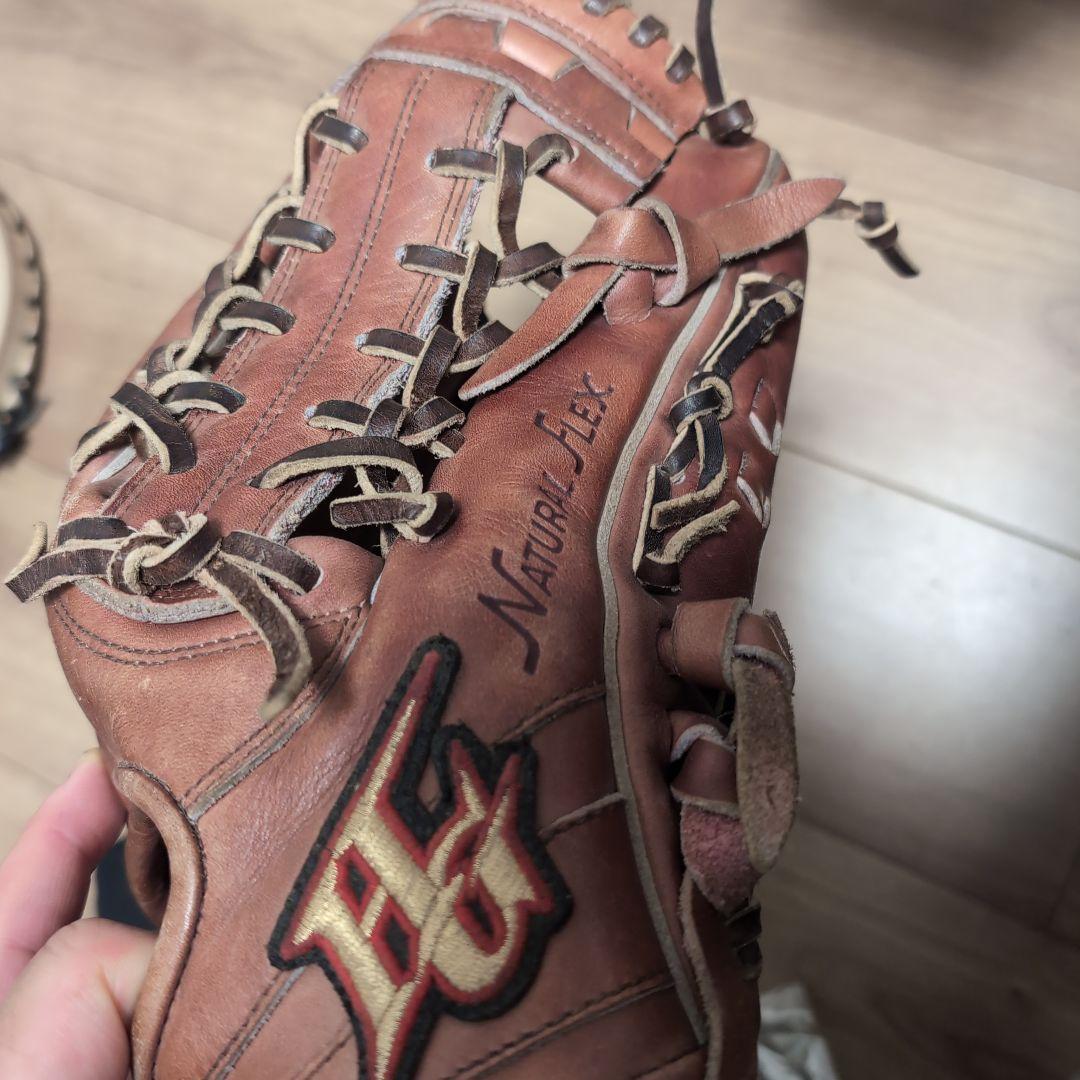 ハイゴールド　硬式野球　外野手Natural-Flex 茶色 硬式グローブ