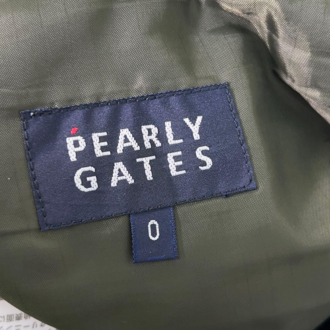 【PEARLY GATES】ゴルフ 中綿パンツ ロゴ刺繍 濃緑 ライダース調