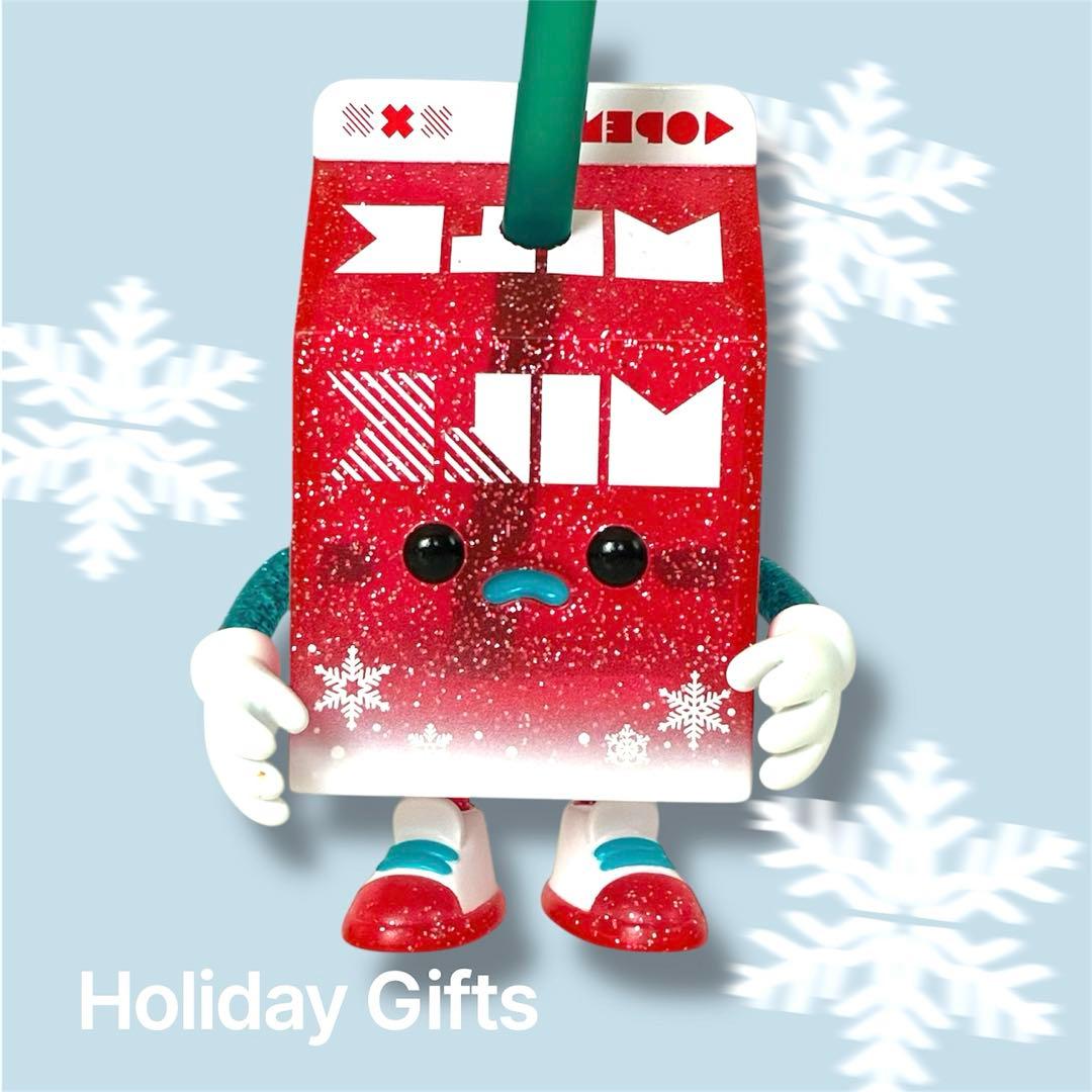 ジュースボックスボーイ　ソフビ　ミルクパック　ホリデーカラー　レッド