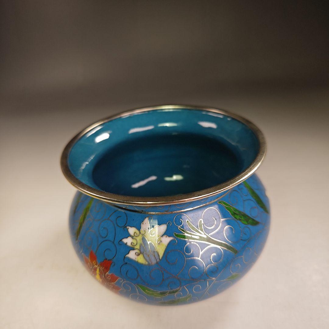 イ884 健水『黄井仁作』『鵬雲斎好　唐物七宝　健水　共箱』茶道具　こぼし　茶受