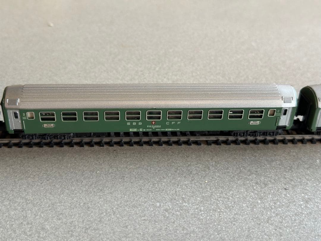 MINITRIX Nゲージ スイス急行客車と貨物車 5両セット