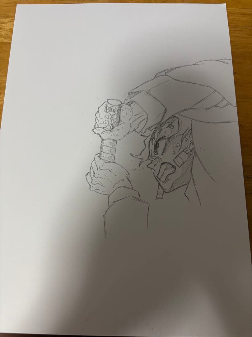 鬼滅の刃　手描き　イラスト　色鉛筆