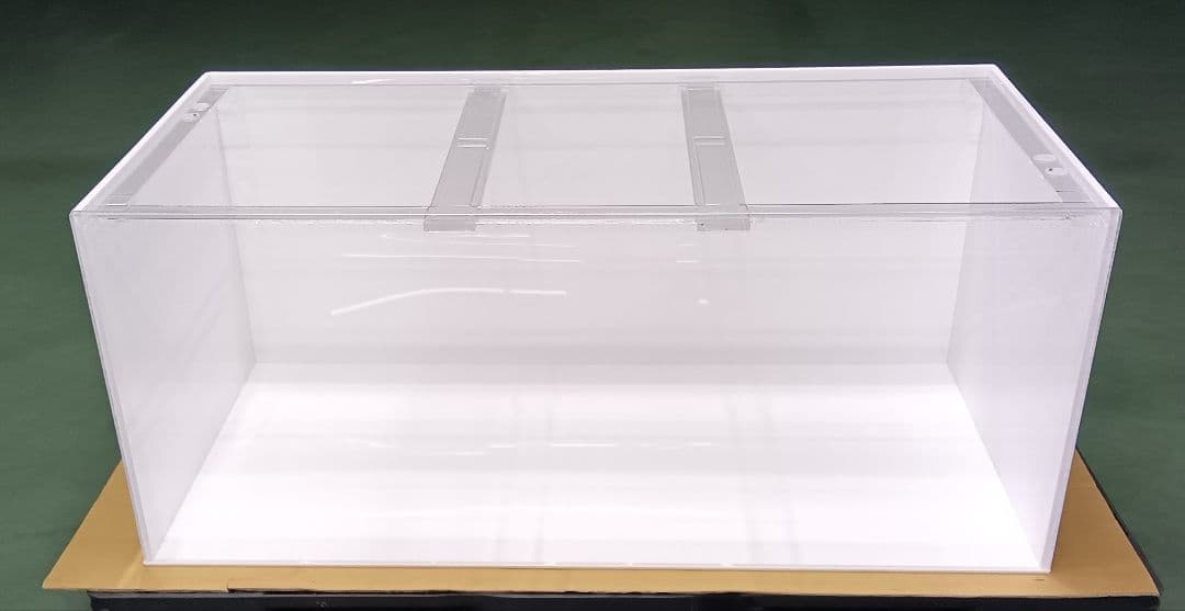 アクリル水槽 W1200 D600 H500 四面艶消白 ワンオフ 佐川急便発送