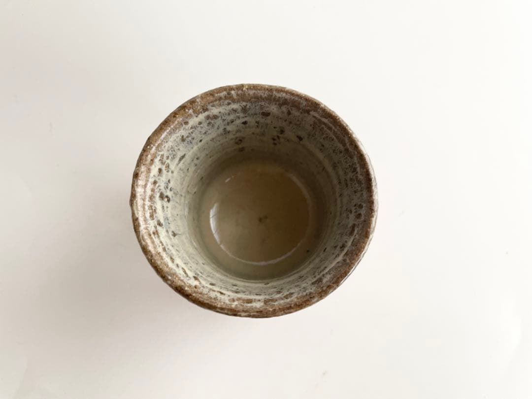 陶芸家　作家物　内村慎太郎　朝鮮唐津　盃　筒盃　ぐい呑　酒器　共箱