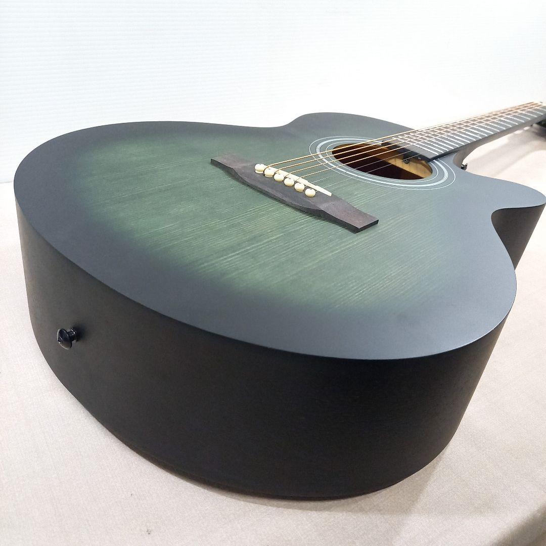 美品◎Donner アコースティックギター EC2076 サテングリーンバースト