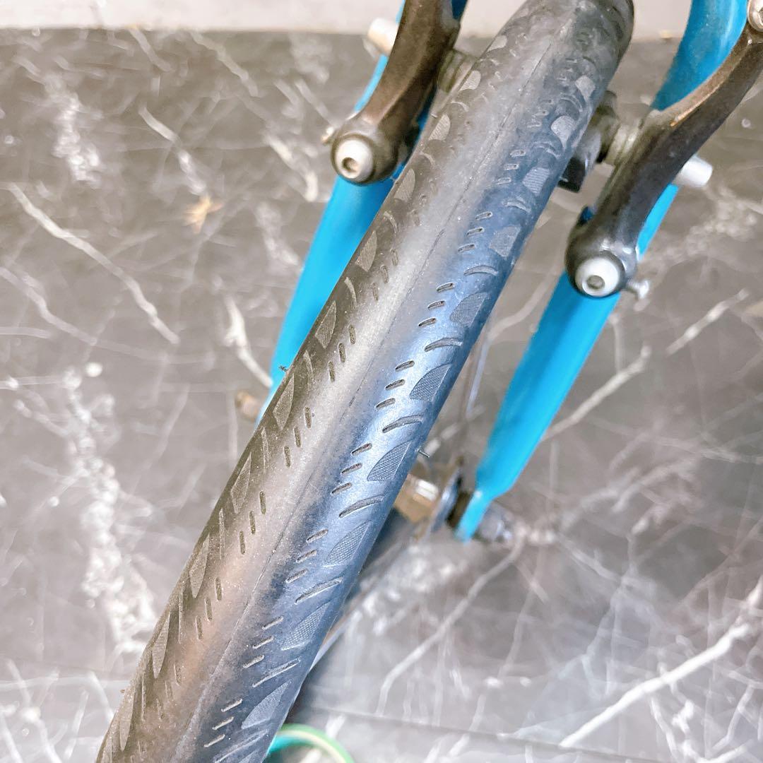 【921】ロードバイク風 子供車 Number ブルー 補助輪付き