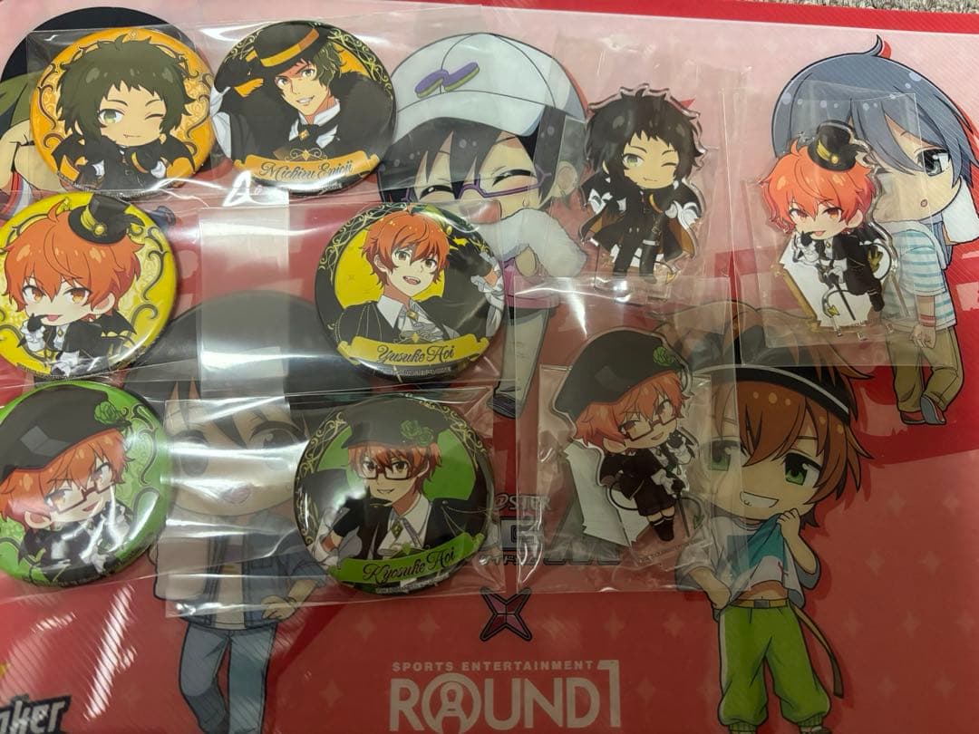 アイドルマスターSideMビックカメラコラボアクスタ、缶バッジ、トレカ