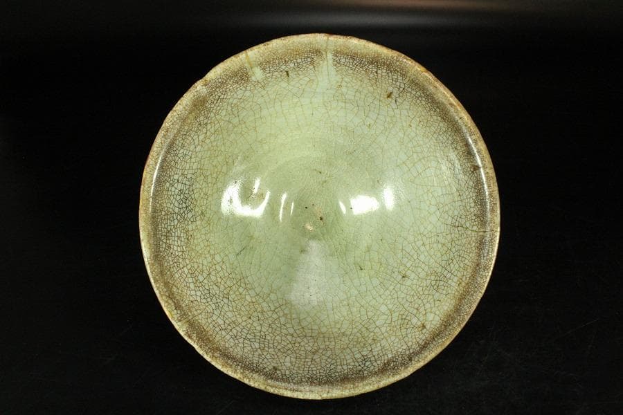 古美術 李朝 高麗 青磁 茶碗(K-A639)