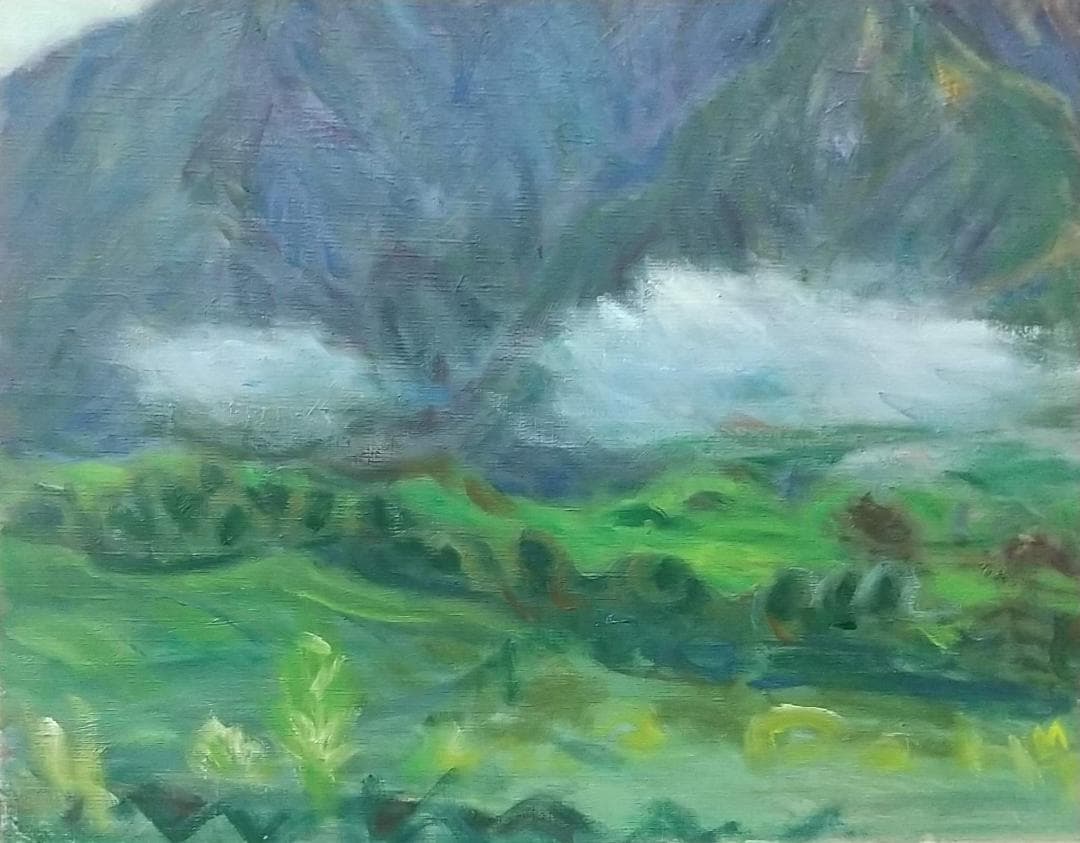 絵画「根子岳」2006 P10 油絵