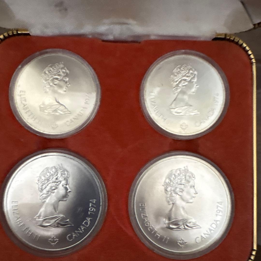 1976年 モントリオール五輪 記念銀貨 4枚セット【総銀量約145g】
